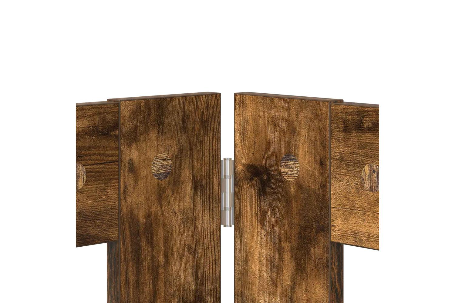 Vidaxl Foldable Dog Gate With Stands 6 Pcs Smoked Oak 602 Cm-4
