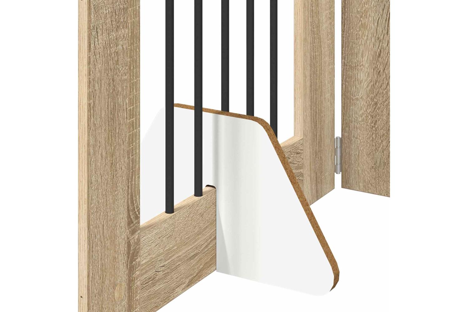 Vidaxl Foldable Dog Gate With Stands 6 Pcs Sonoma Oak 362 Cm-5