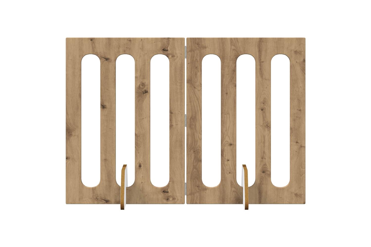 Vidaxl Folding Pet Fence 2 Pcs Artisan Oak 1005 X 38 X 70 Cm