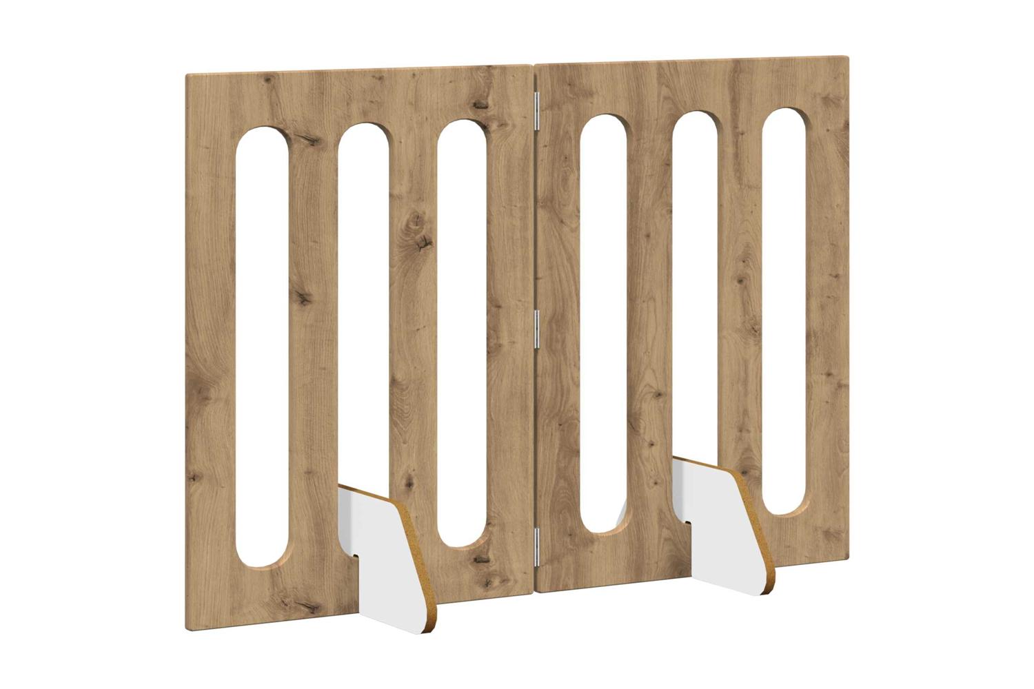 Vidaxl Folding Pet Fence 2 Pcs Artisan Oak 1005 X 38 X 70 Cm-3