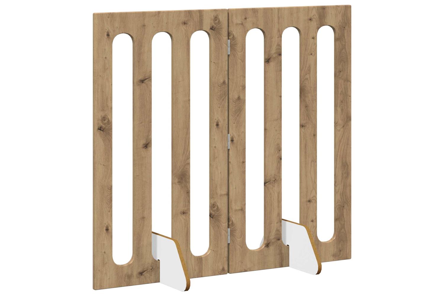 Vidaxl Folding Pet Fence 2 Pcs Artisan Oak 1005 X 38 X 90 Cm-3