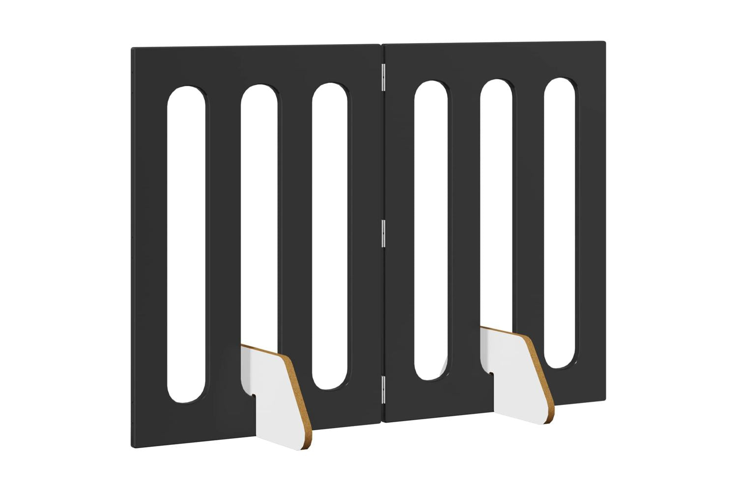 Vidaxl Folding Pet Fence 2 Pcs Black Oak 1005 X 38 X 70 Cm-3