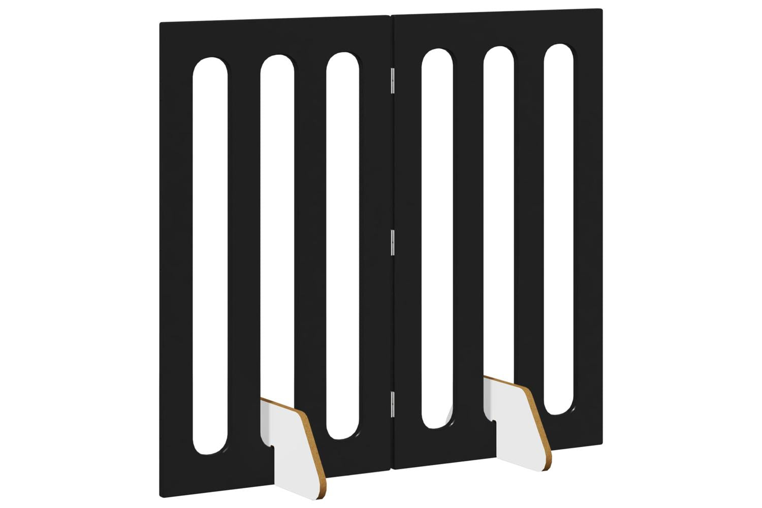 Vidaxl Folding Pet Fence 2 Pcs Black Oak 1005 X 38 X 90 Cm-3