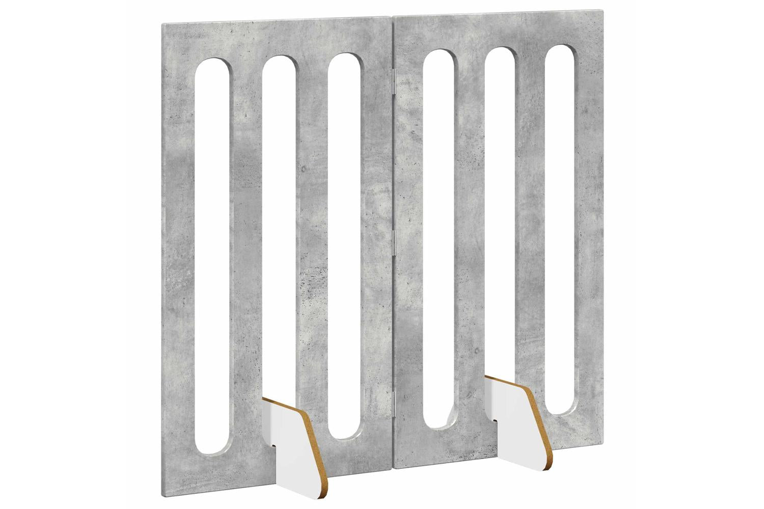 Vidaxl Folding Pet Fence 2 Pcs Concrete Grey 1005 X 38 X 90 Cm-3
