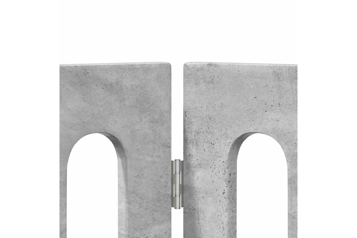 Vidaxl Folding Pet Fence 2 Pcs Concrete Grey 1005 X 38 X 90 Cm-5