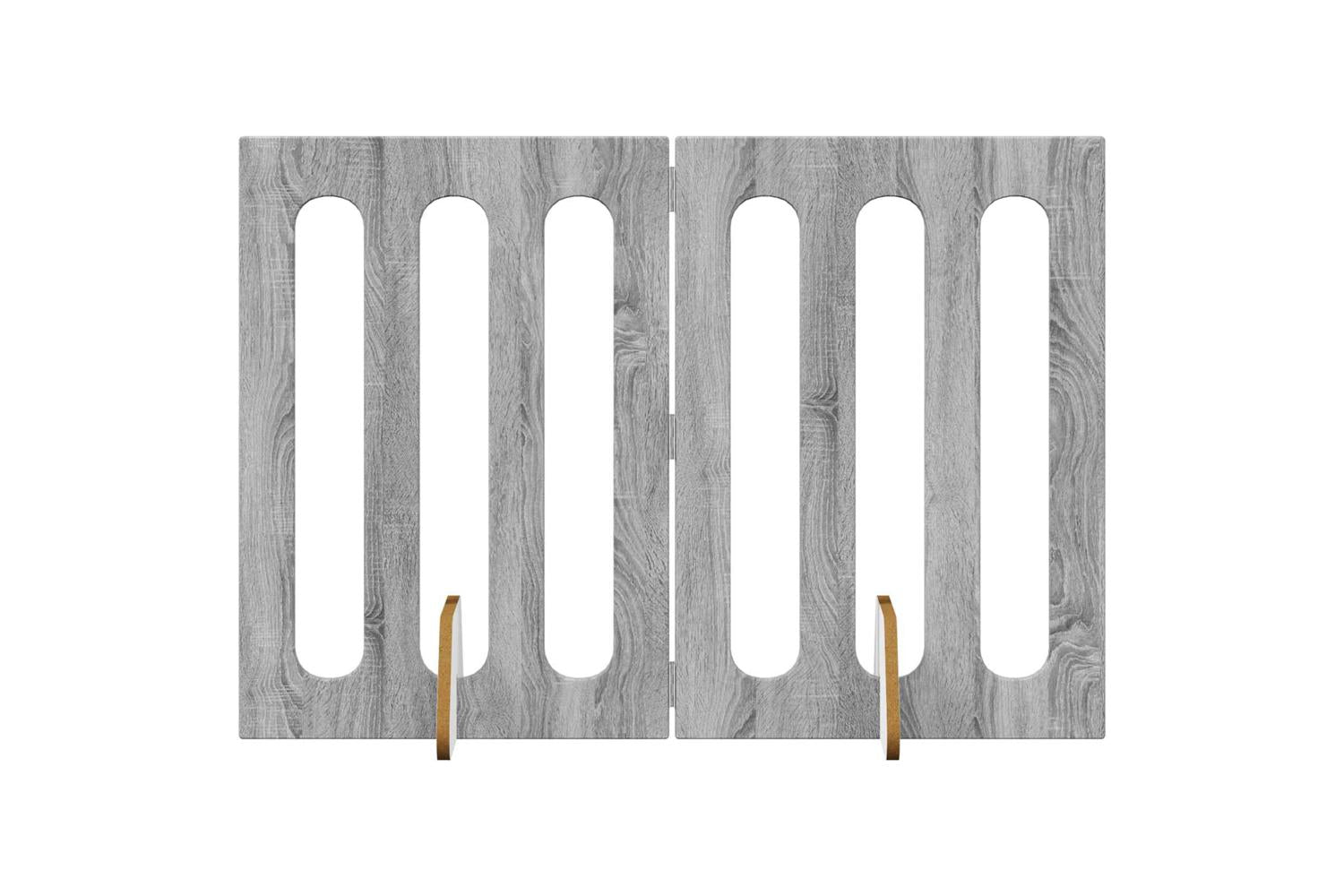 Vidaxl Folding Pet Fence 2 Pcs Grey Sonoma 1005 X 38 X 70 Cm