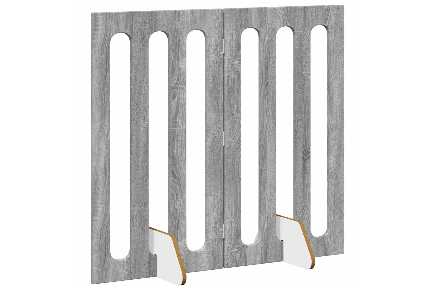 Vidaxl Folding Pet Fence 2 Pcs Grey Sonoma 1005 X 38 X 90 Cm-3