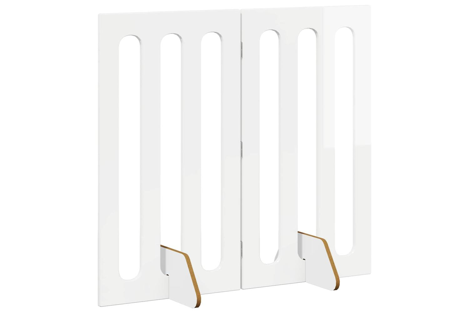 Vidaxl Folding Pet Fence 2 Pcs High Gloss White 1005 X 38 X 90 Cm-3