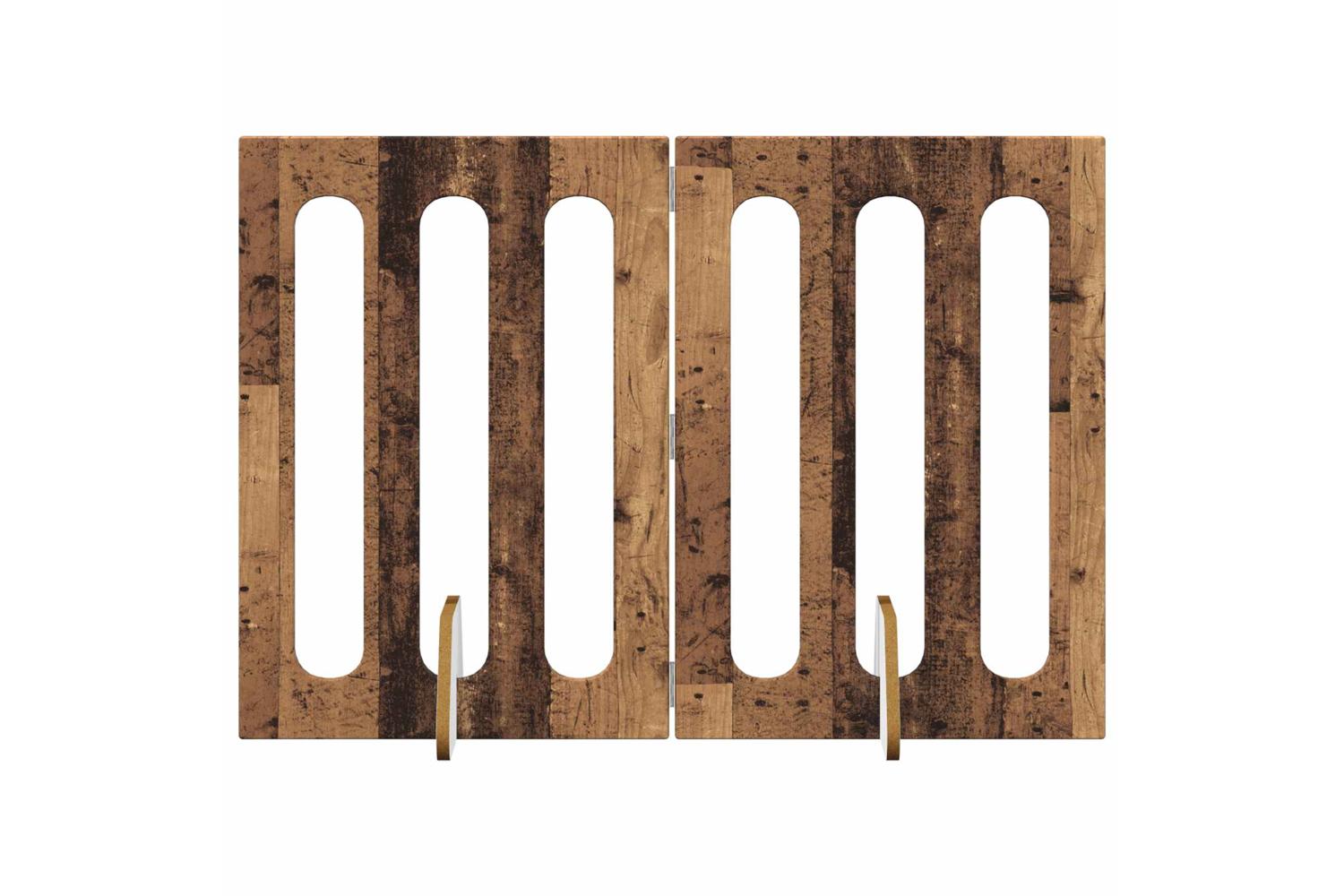 Vidaxl Folding Pet Fence 2 Pcs Oak Wood 1005 X 38 X 70 Cm