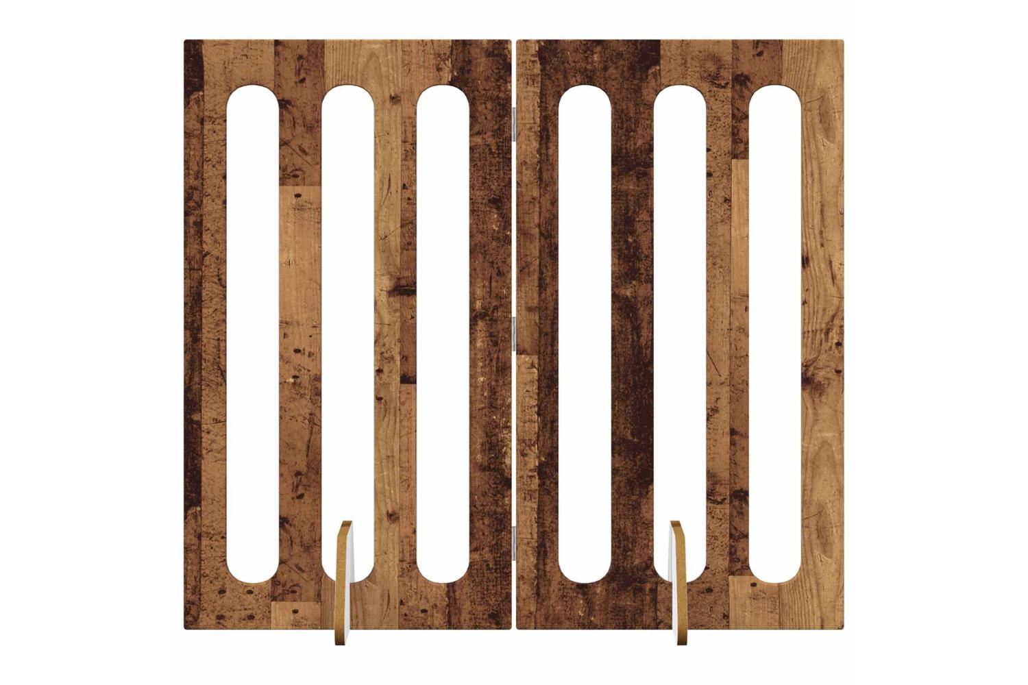Vidaxl Folding Pet Fence 2 Pcs Oak Wood 1005 X 38 X 90 Cm-2