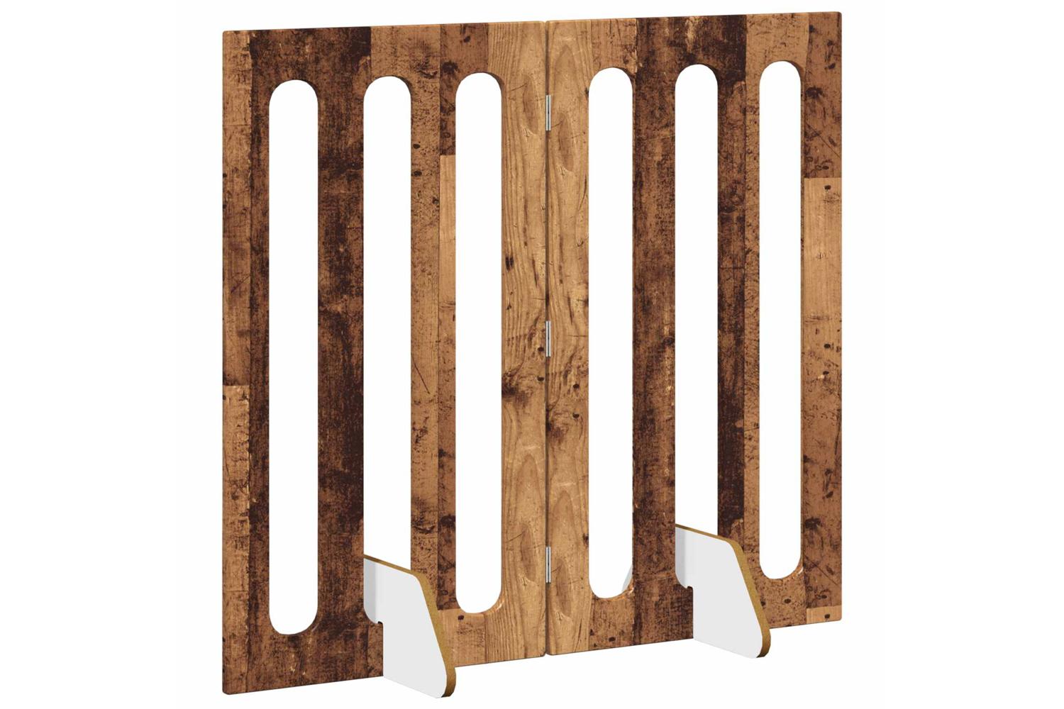 Vidaxl Folding Pet Fence 2 Pcs Oak Wood 1005 X 38 X 90 Cm-3