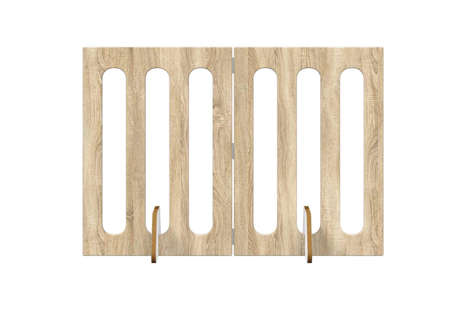 Vidaxl Folding Pet Fence 2 Pcs Sonoma Oak 1005 X 38 X 70 Cm-2