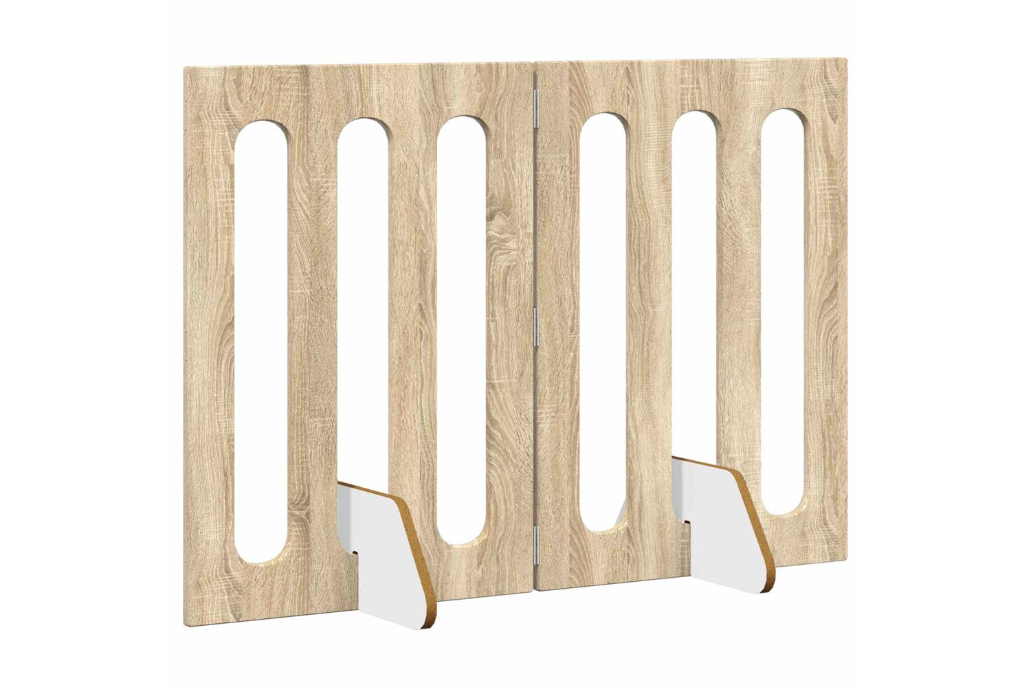 Vidaxl Folding Pet Fence 2 Pcs Sonoma Oak 1005 X 38 X 70 Cm-3