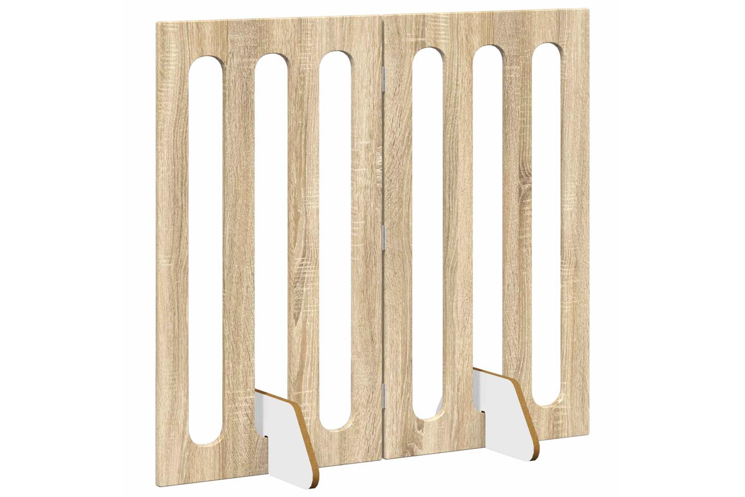 Vidaxl Folding Pet Fence 2 Pcs Sonoma Oak 1005 X 38 X 90 Cm-3