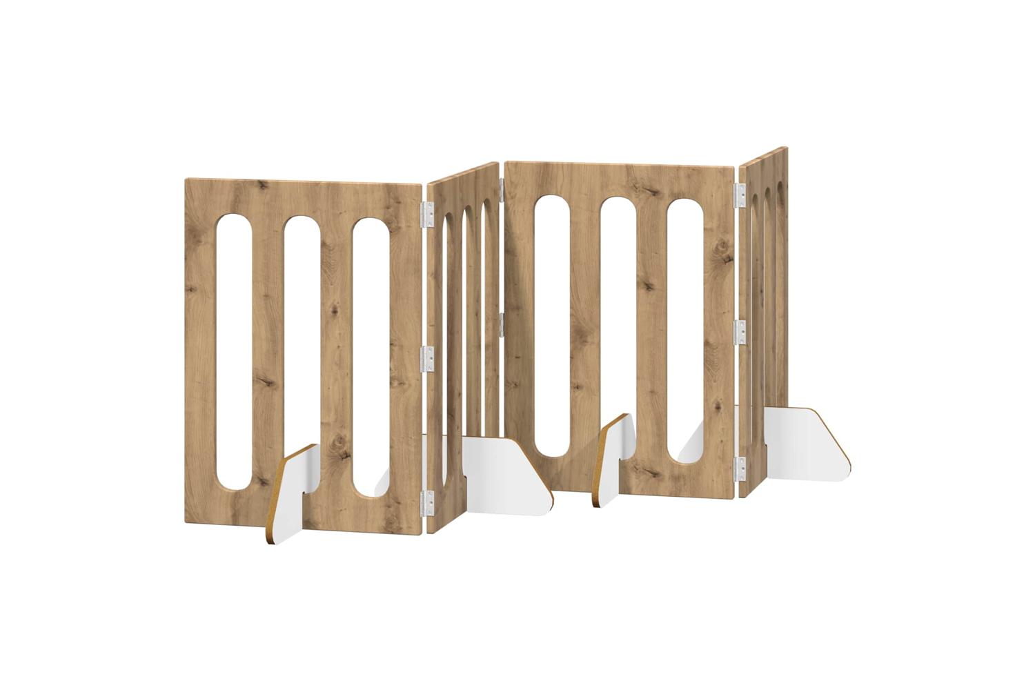 Vidaxl Folding Pet Fence 4 Pcs Artisan Oak 201 X 38 X 70 Cm