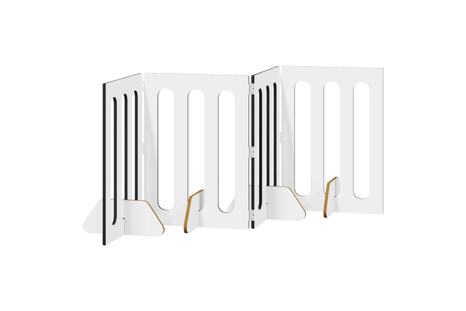 Vidaxl Folding Pet Fence 4 Pcs Black Oak 201 X 38 X 70 Cm-5
