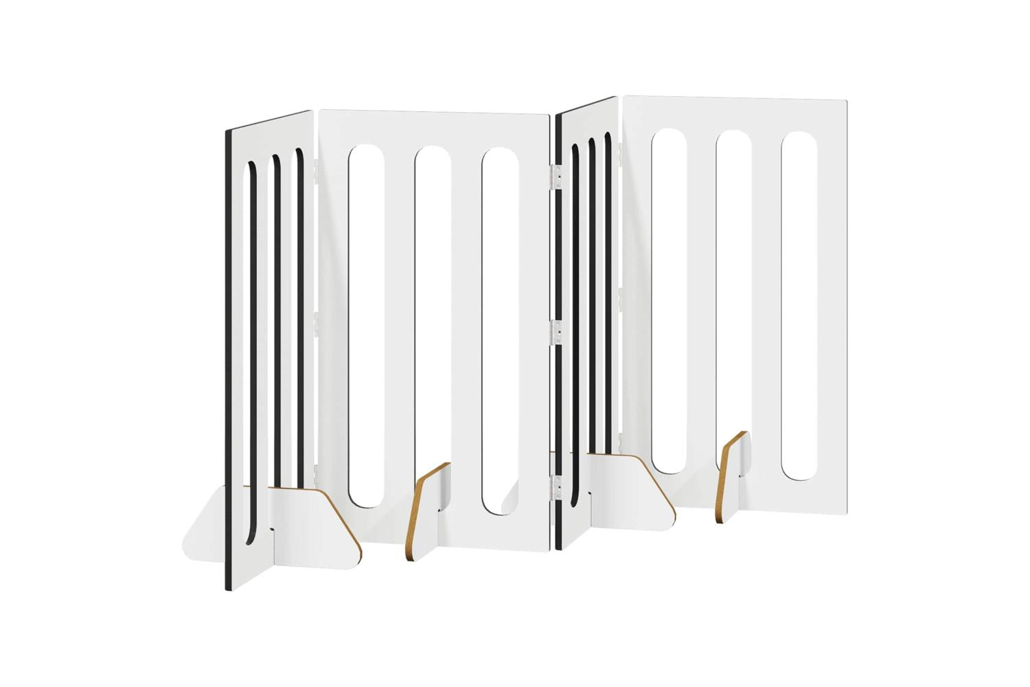 Vidaxl Folding Pet Fence 4 Pcs Black Oak 201 X 38 X 90 Cm-5