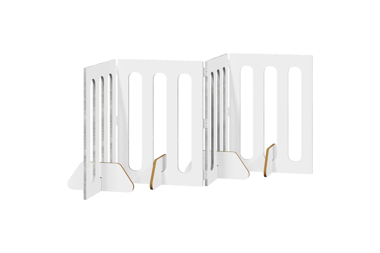 Vidaxl Folding Pet Fence 4 Pcs Concrete Grey 201 X 38 X 70 Cm-5