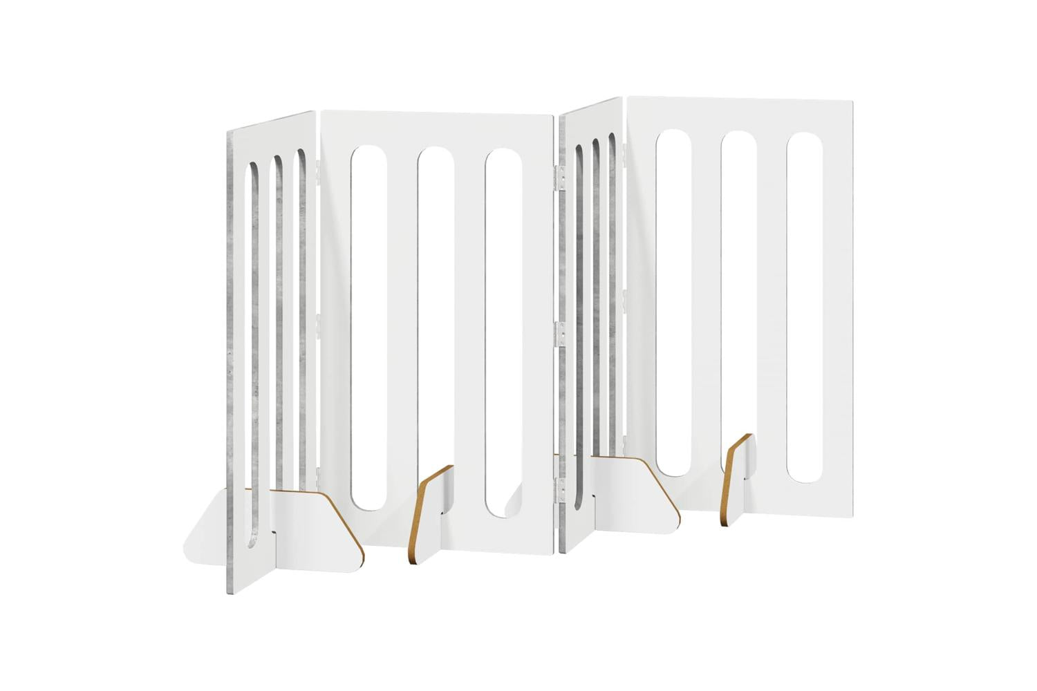 Vidaxl Folding Pet Fence 4 Pcs Concrete Grey 201 X 38 X 90 Cm-5