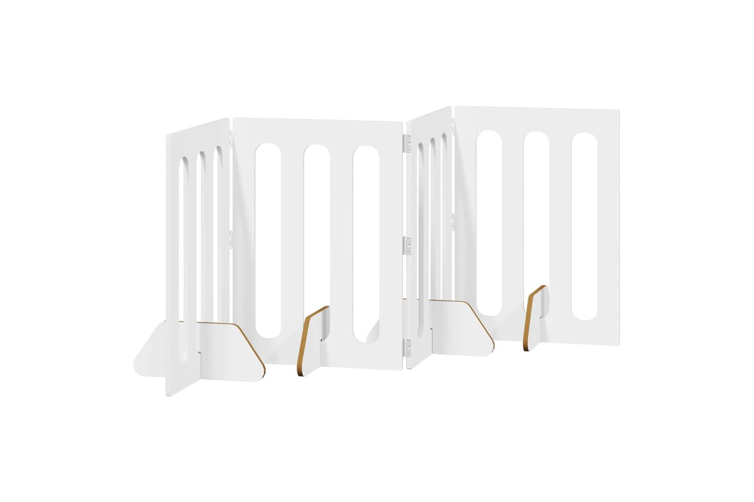 Vidaxl Folding Pet Fence 4 Pcs High Gloss White 201 X 38 X 70 Cm-5