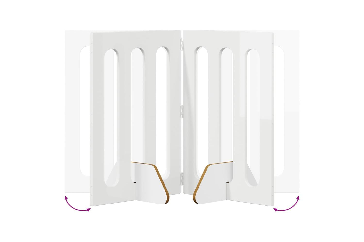 Vidaxl Folding Pet Fence 4 Pcs High Gloss White 201 X 38 X 70 Cm-8