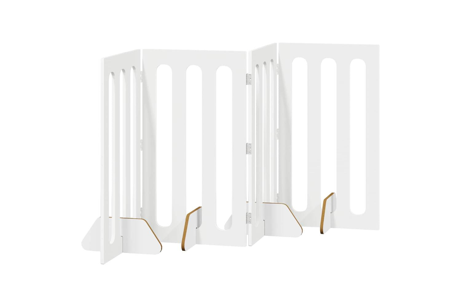 Vidaxl Folding Pet Fence 4 Pcs High Gloss White 201 X 38 X 90 Cm-5