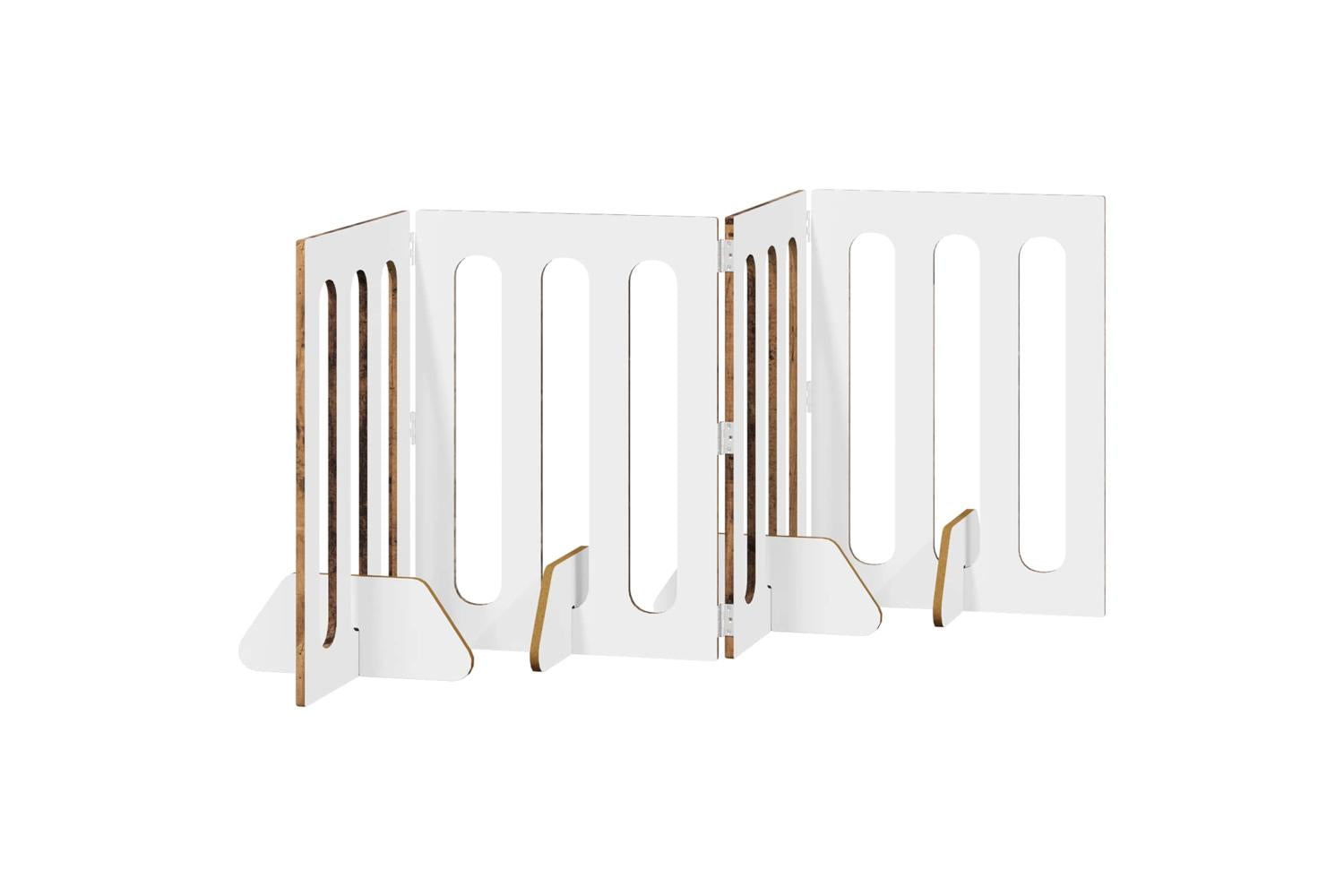Vidaxl Folding Pet Fence 4 Pcs Oak Wood 201 X 38 X 70 Cm-5