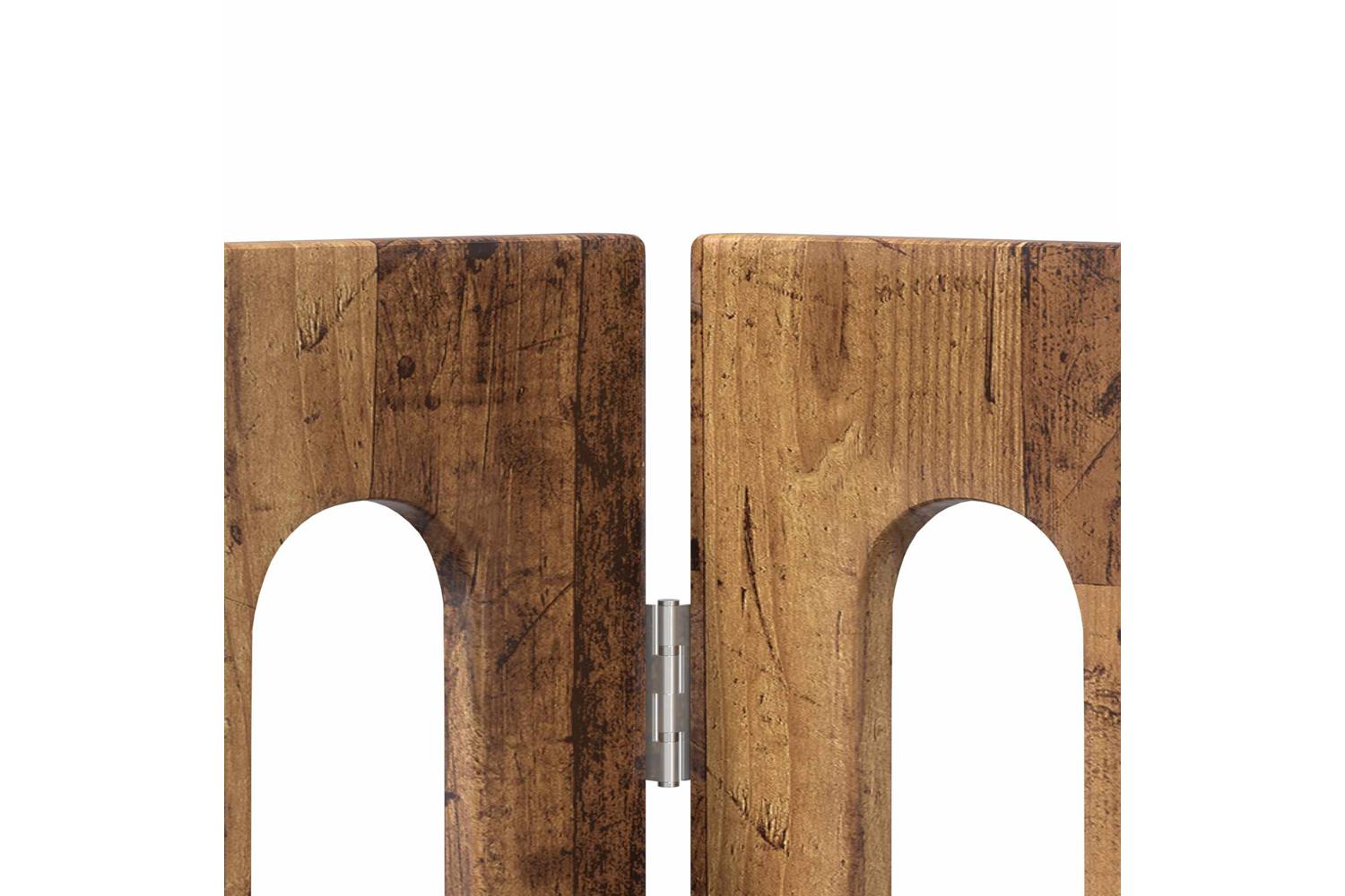 Vidaxl Folding Pet Fence 4 Pcs Oak Wood 201 X 38 X 70 Cm-6