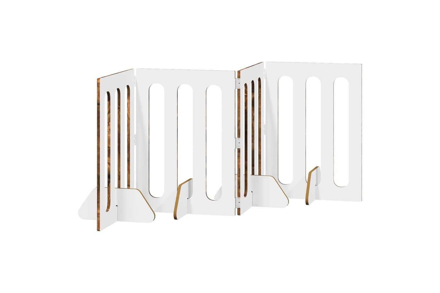 Vidaxl Folding Pet Fence 4 Pcs Smoked Oak 201 X 38 X 70 Cm-5