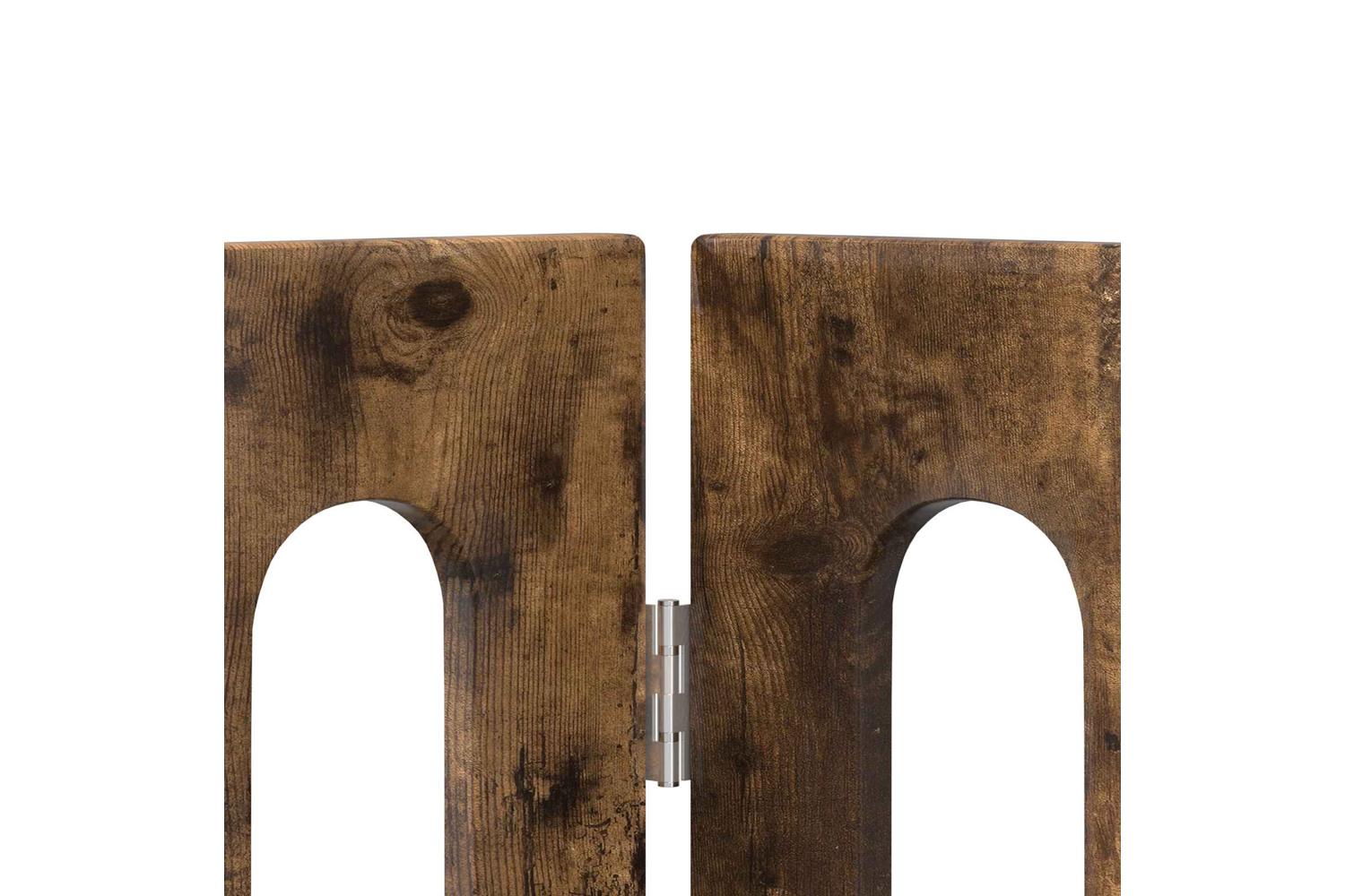 Vidaxl Folding Pet Fence 4 Pcs Smoked Oak 201 X 38 X 70 Cm-6