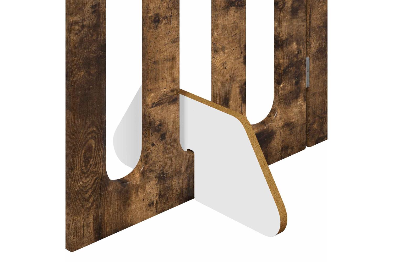 Vidaxl Folding Pet Fence 4 Pcs Smoked Oak 201 X 38 X 70 Cm-7