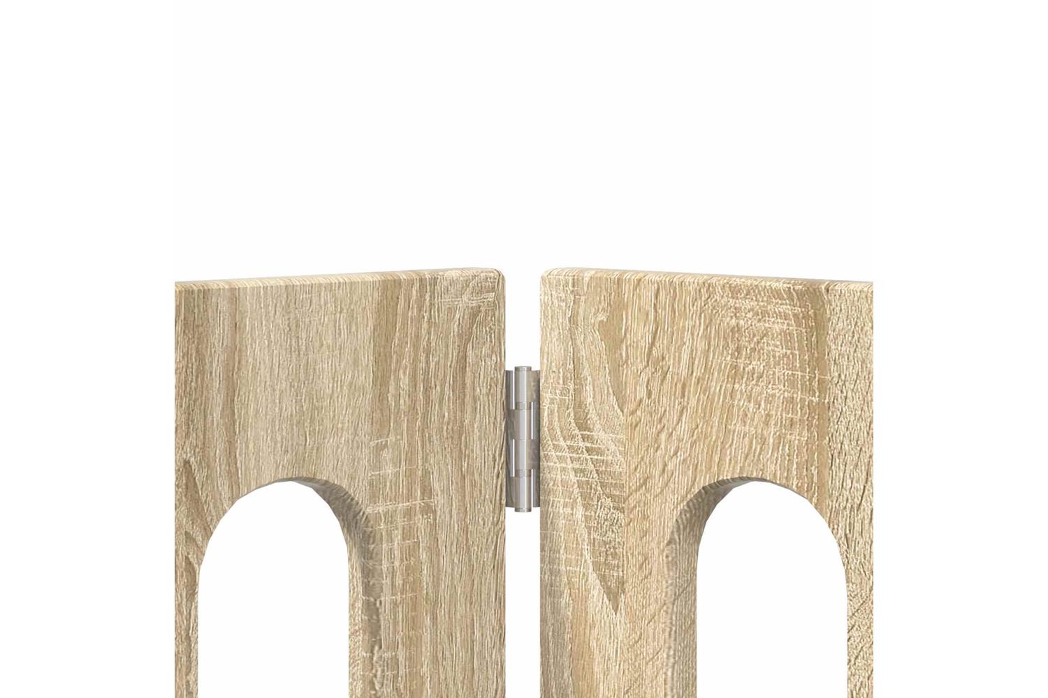 Vidaxl Folding Pet Fence 4 Pcs Sonoma Oak 201 X 38 X 70 Cm-6