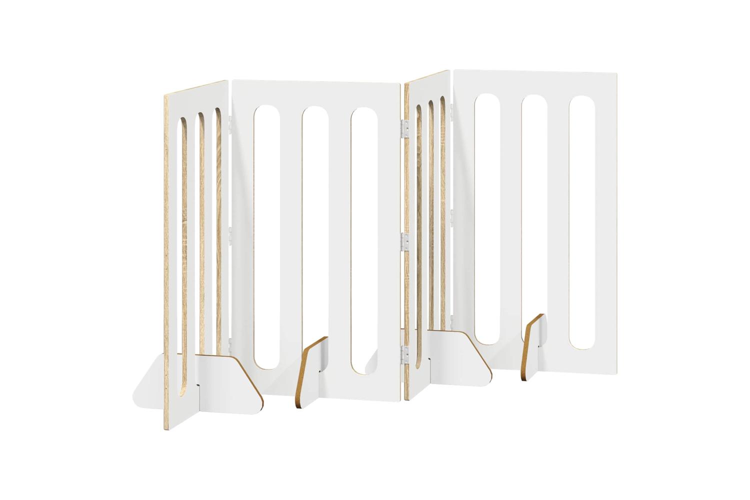 Vidaxl Folding Pet Fence 4 Pcs Sonoma Oak 201 X 38 X 90 Cm-5