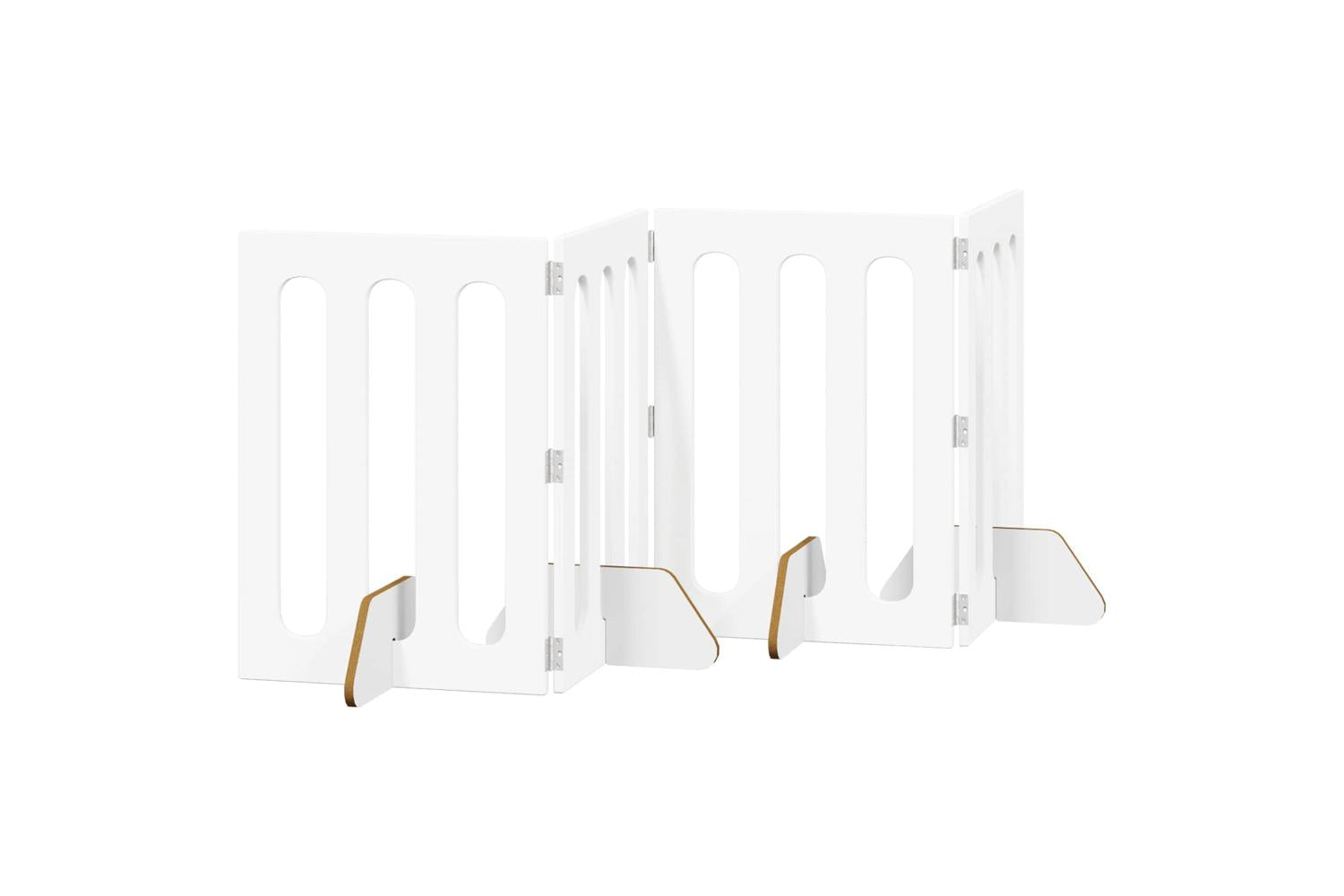Vidaxl Folding Pet Fence 4 Pcs White 201 X 38 X 70 Cm Engineered Wood-2