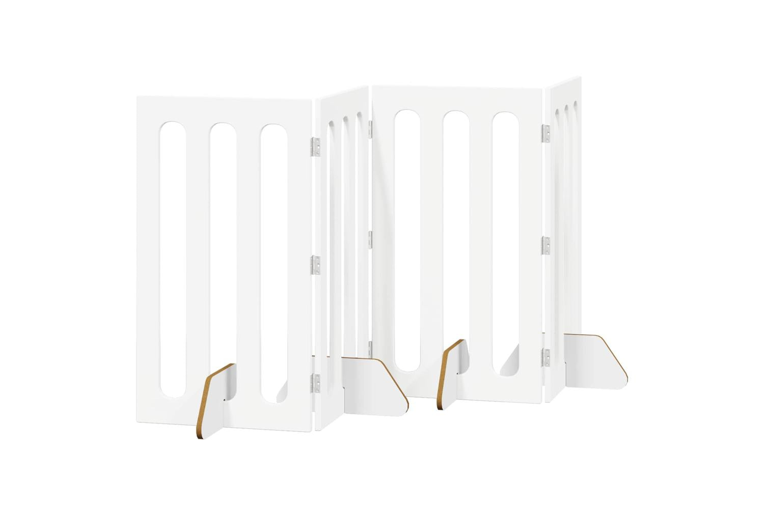 Vidaxl Folding Pet Fence 4 Pcs White 201 X 38 X 90 Cm Engineered Wood-2