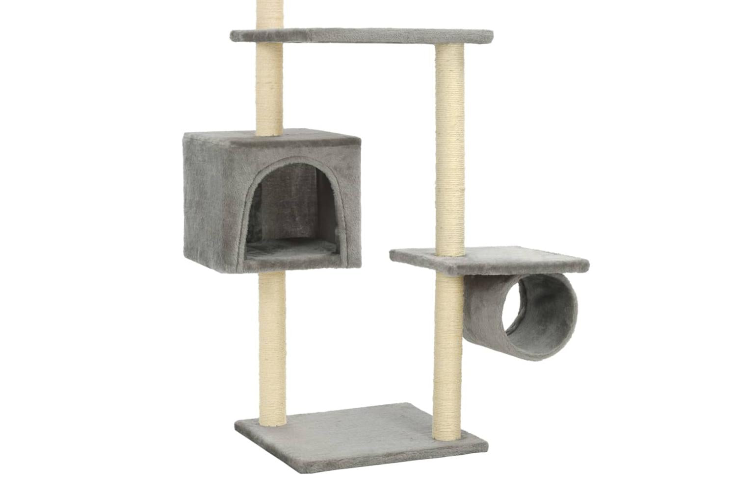 Vidaxl Cat Tree With Sisal Scratching Posts 260 Cm Grey-6
