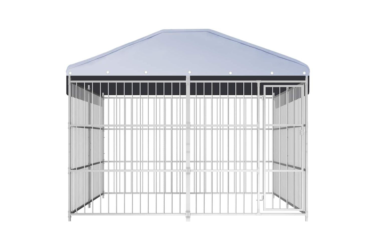 Vidaxl Outdoor Dog Kennel With Roof 300x300x200 Cm-2