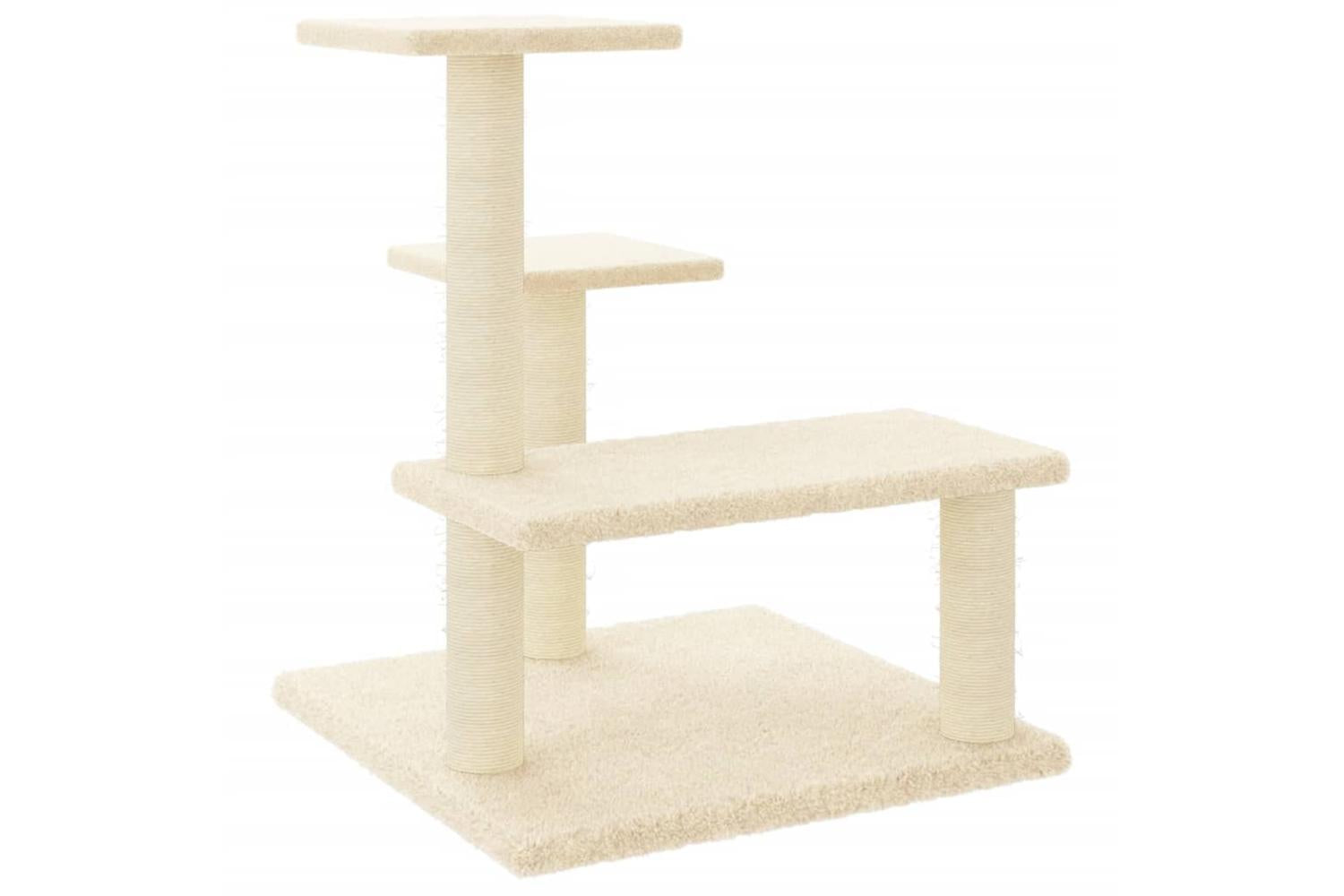 Vidaxl Cat Tree With Sisal Scratching Posts Cream 61 Cm