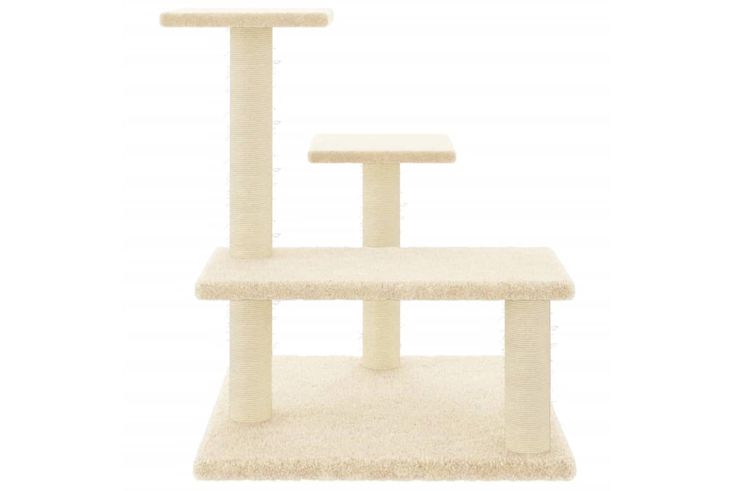 Vidaxl Cat Tree With Sisal Scratching Posts Cream 61 Cm-3