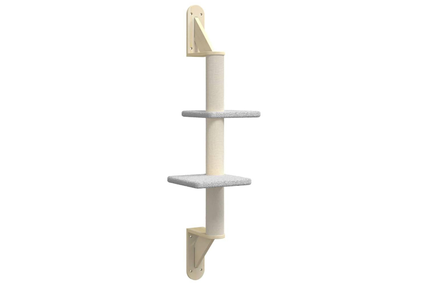 Vidaxl Wall-mounted Cat Tree With Scratching Post Light Grey 108 Cm