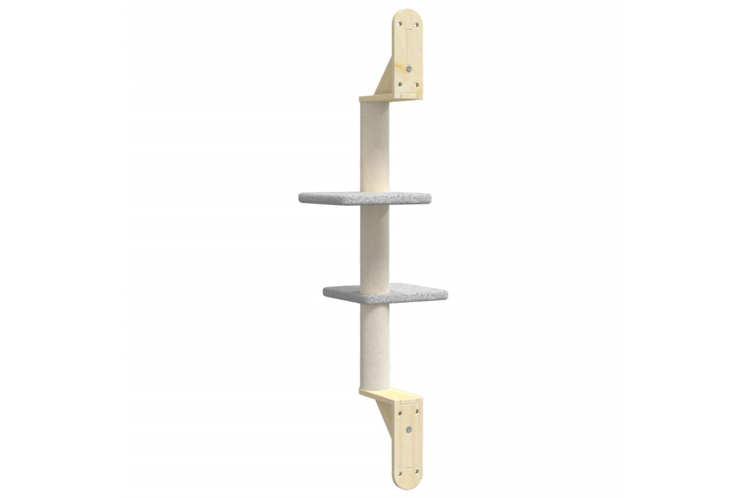 Vidaxl Wall-mounted Cat Tree With Scratching Post Light Grey 108 Cm-6