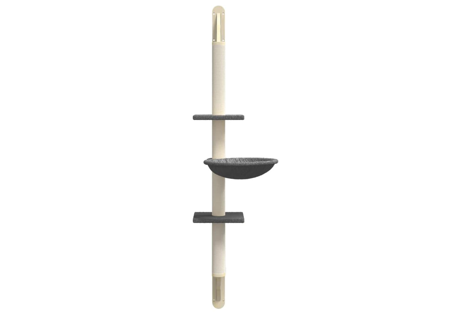 Vidaxl Wall-mounted Cat Tree With Scratching Post Dark Grey 1425 Cm-4