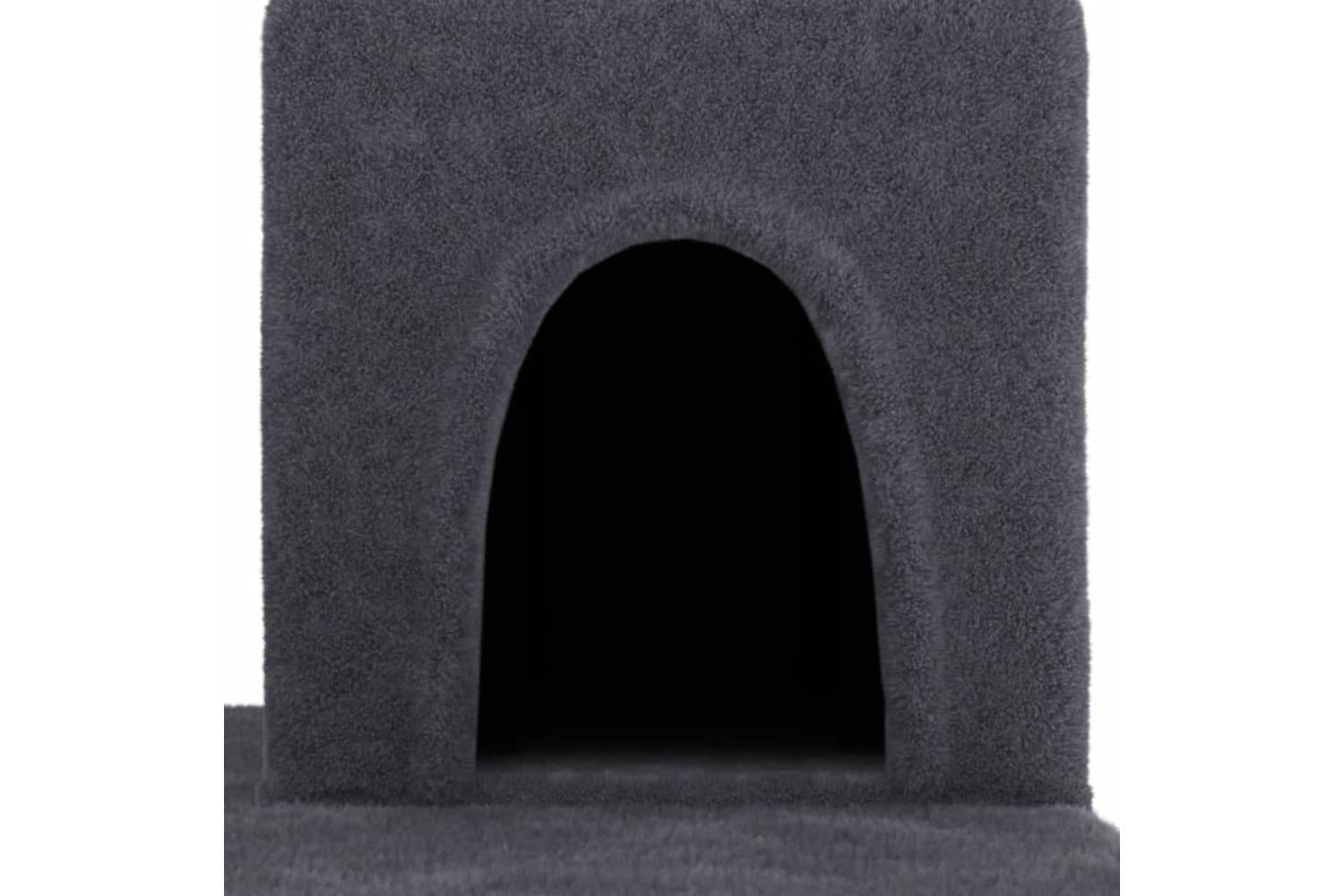 Vidaxl Cat Tree With Sisal Scratching Posts Dark Grey 154 Cm-6