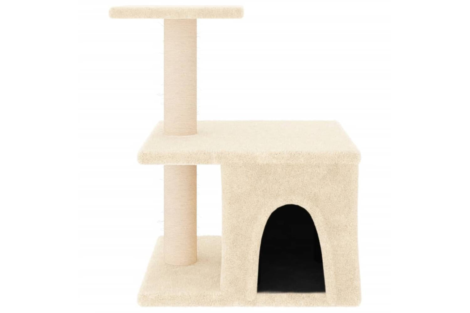 Vidaxl Cat Tree With Sisal Scratching Posts Cream 48 Cm-3