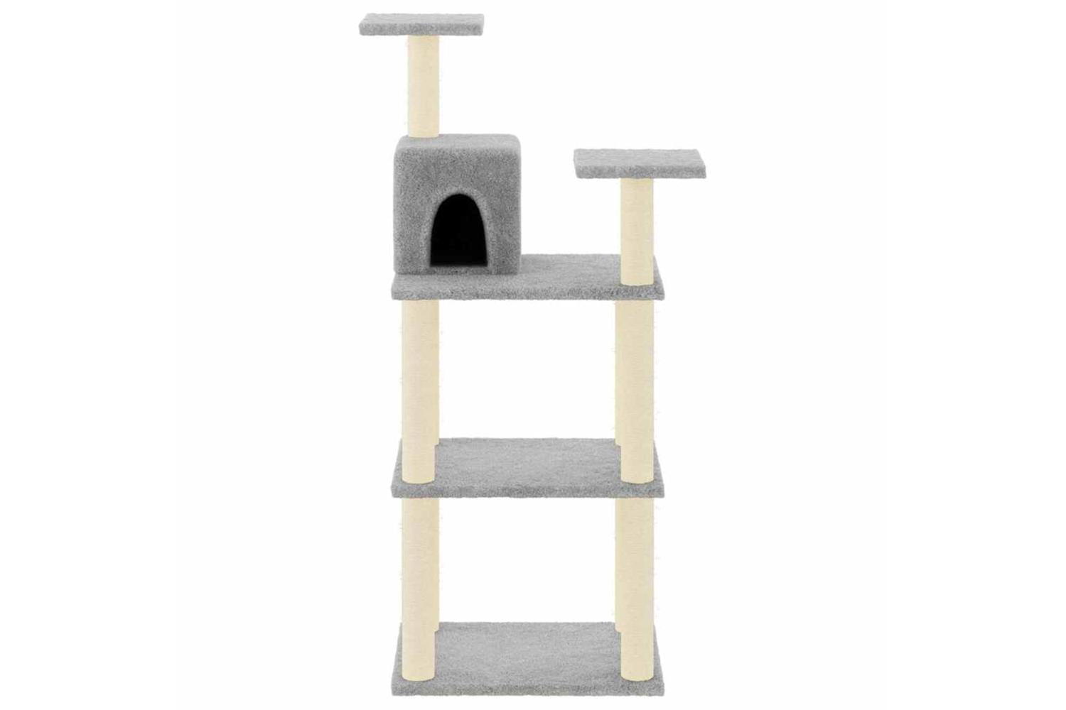 Vidaxl Cat Tree With Sisal Scratching Posts Light Grey 1185 Cm-3