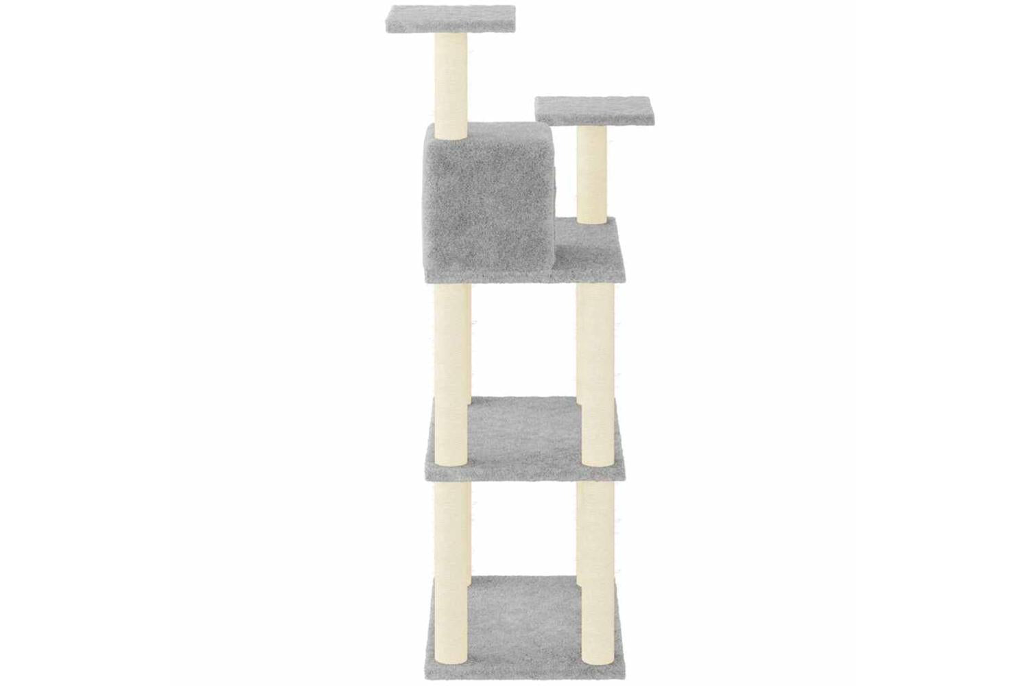 Vidaxl Cat Tree With Sisal Scratching Posts Light Grey 1185 Cm-4