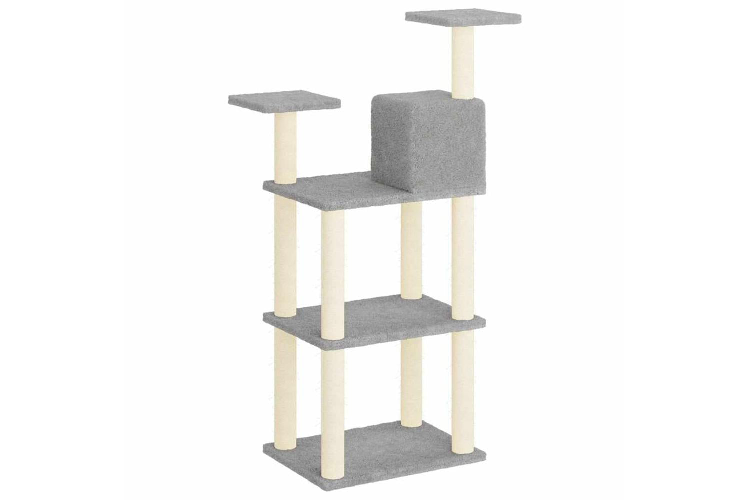 Vidaxl Cat Tree With Sisal Scratching Posts Light Grey 1185 Cm-5
