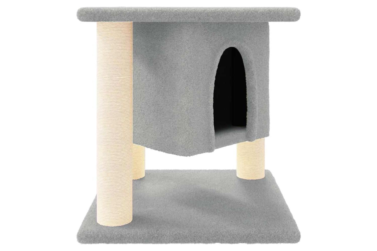 Vidaxl Cat Tree With Sisal Scratching Posts Light Grey 37 Cm-2