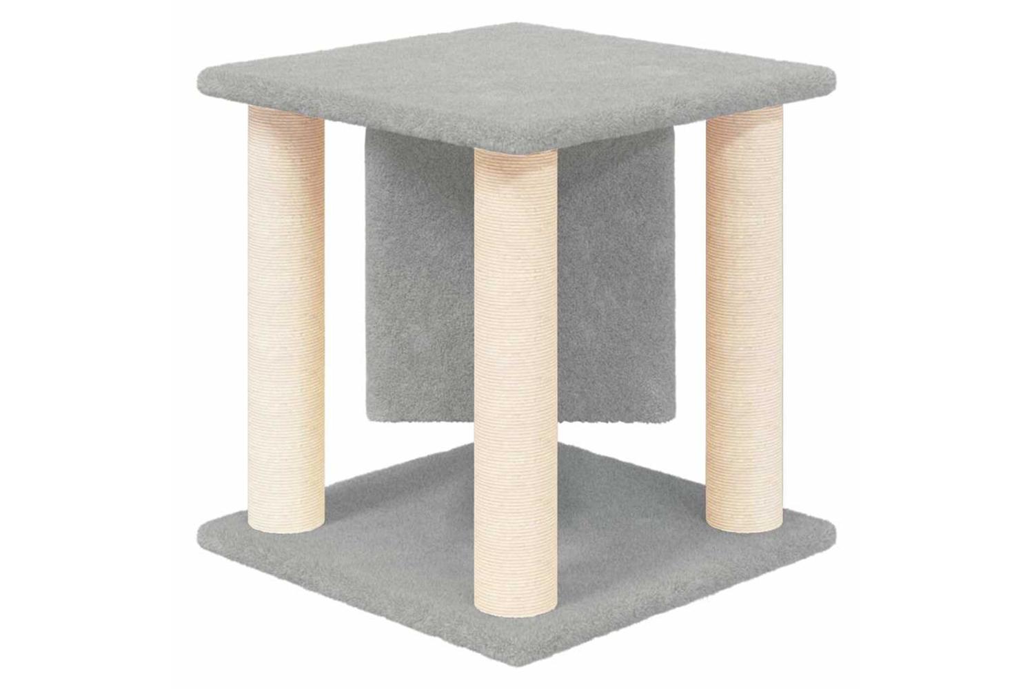 Vidaxl Cat Tree With Sisal Scratching Posts Light Grey 37 Cm-5