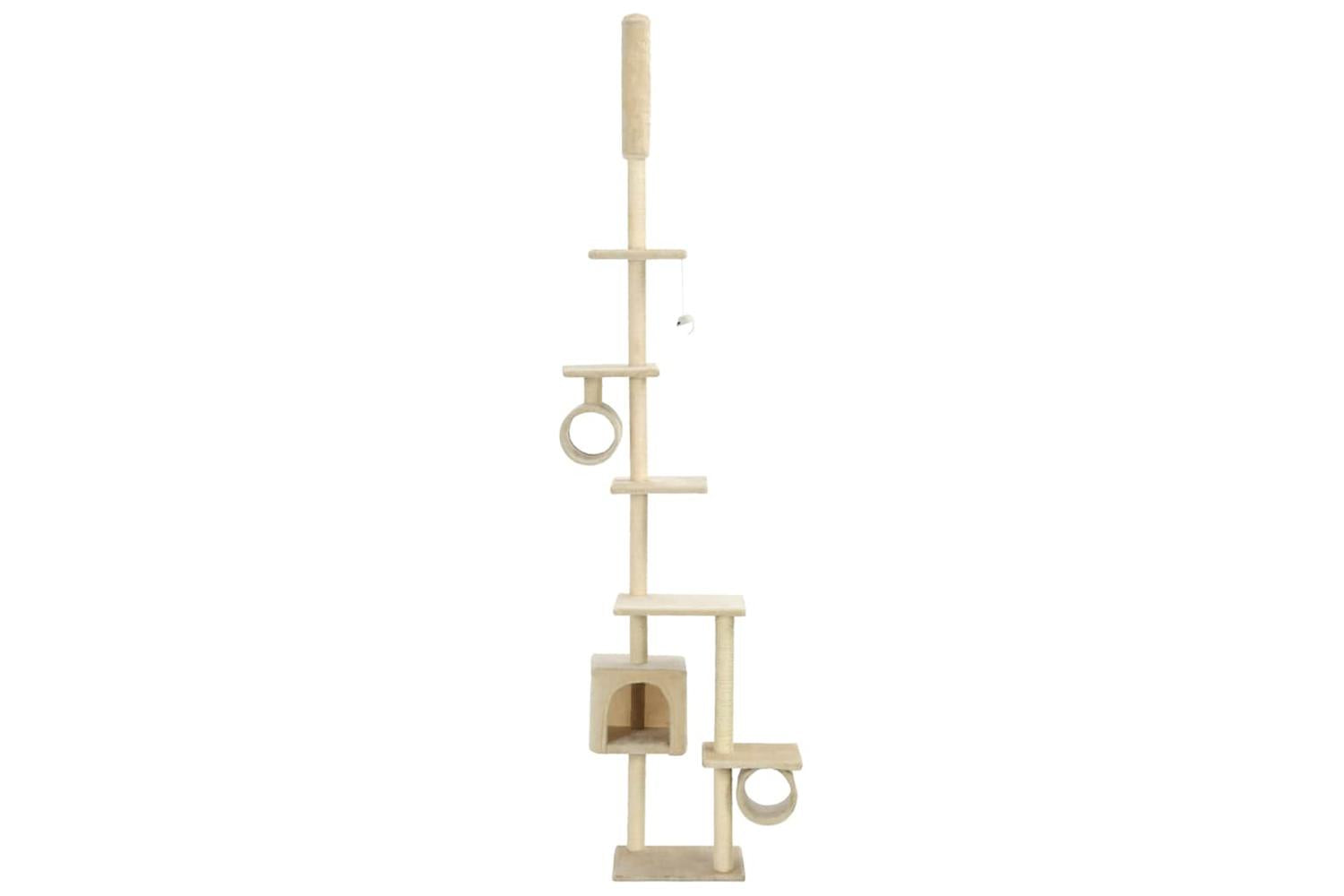 Vidaxl Cat Tree With Sisal Scratching Posts 260 Cm Beige-3